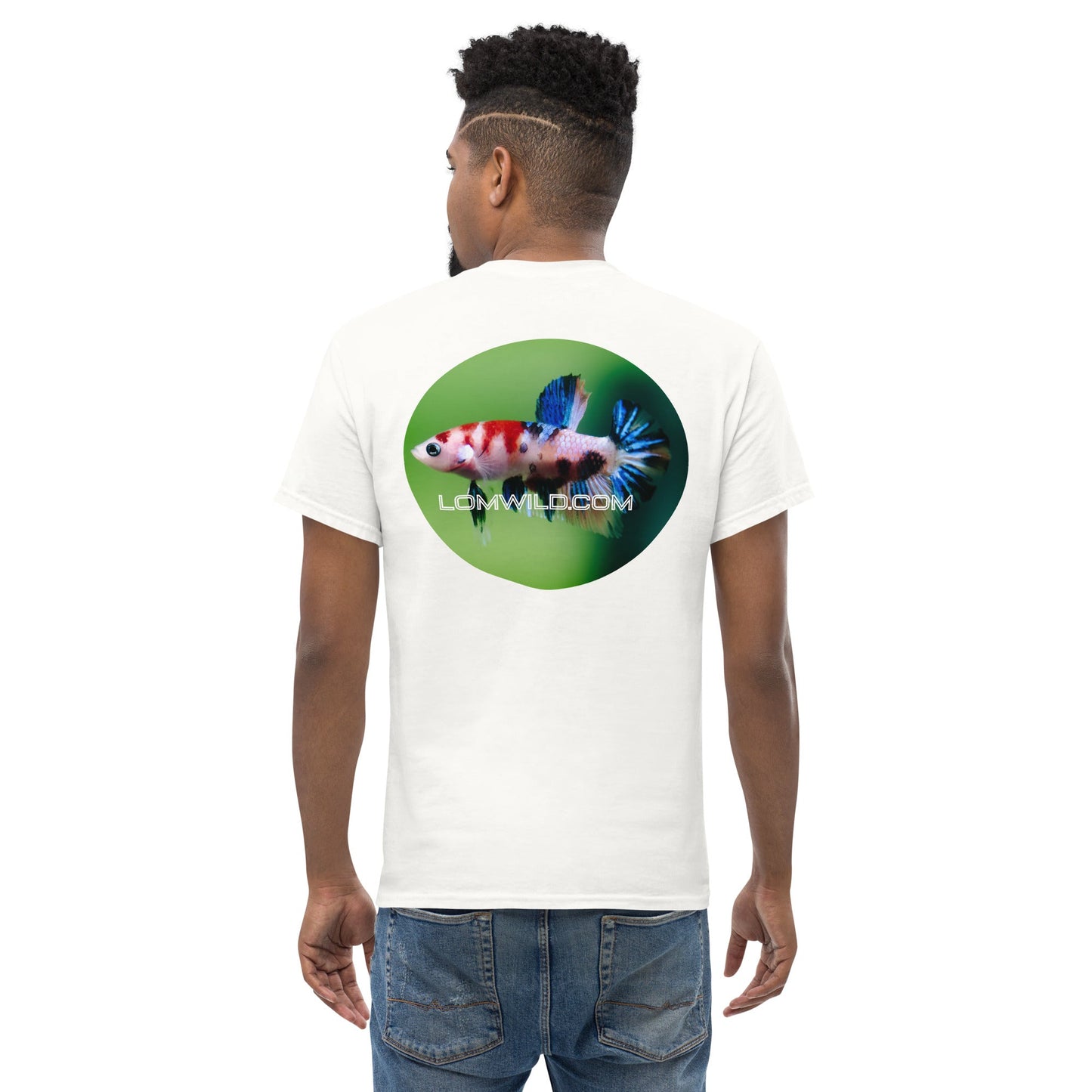 Betta Fish T-Shirt | LOMWILD Logo Back Design | Aquatic Life Apparel - LOMWILD