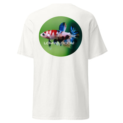Betta Fish T-Shirt | LOMWILD Logo Back Design | Aquatic Life Apparel - LOMWILD