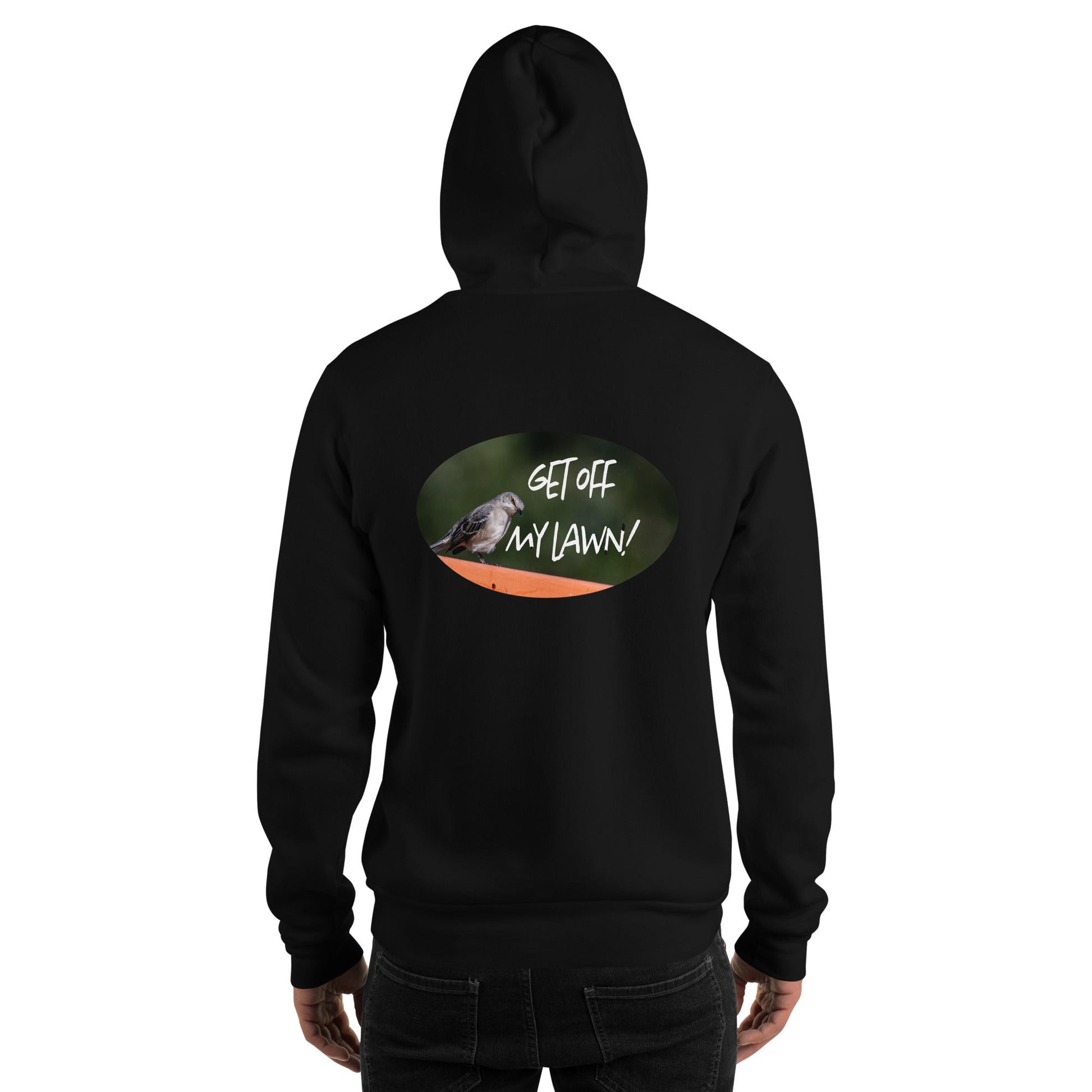 Get Off My Lawn! Mockingbird Hoodie – Unisex Wildlife Design by LOMWILD - LOMWILD