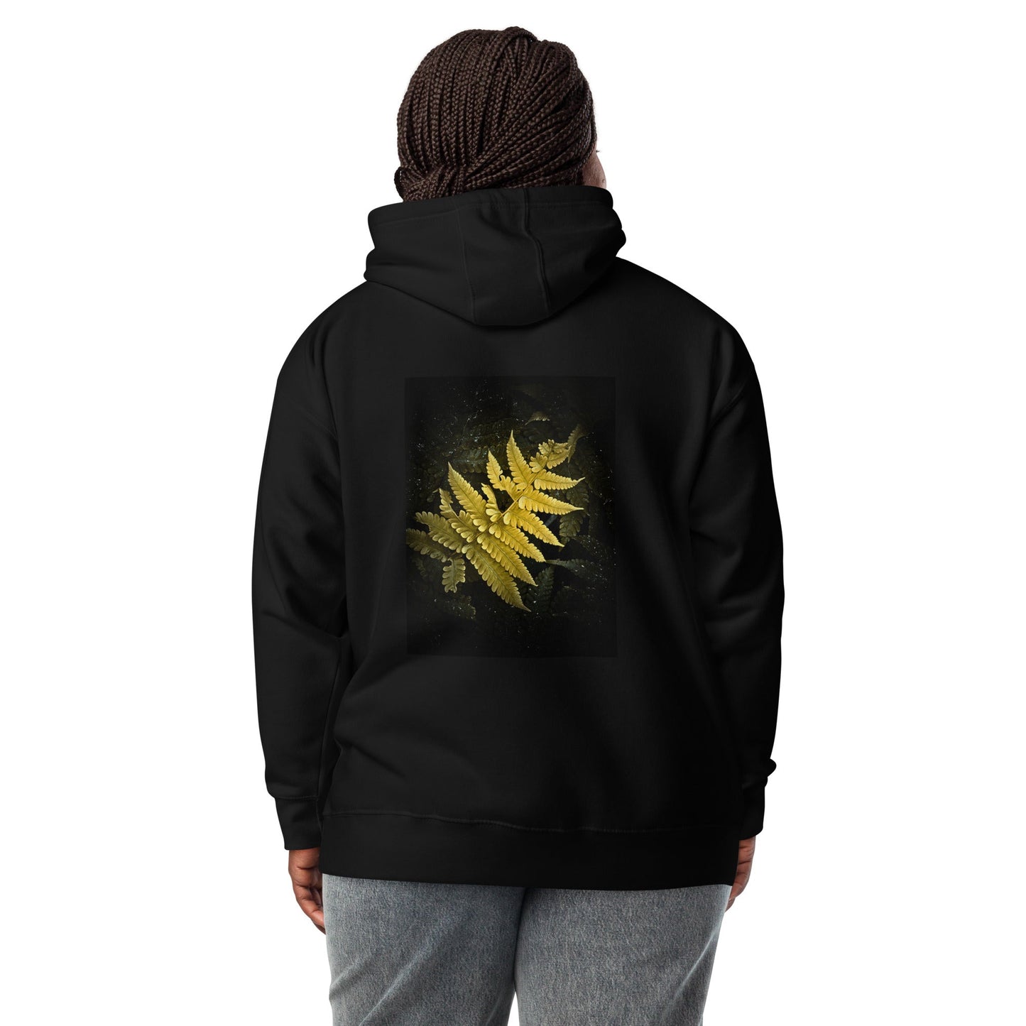 Golden Fern in the Shadows - Unisex Hoodie - LOMWILD