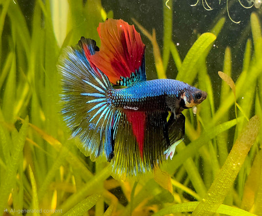 #134 Unique Fancy Male Hawk Betta Fish Premium LOMWILD Stock ONLY 1!